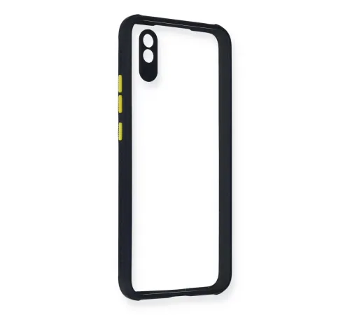 Xiaomi Redmi 9A Kılıf Miami Şeffaf Silikon - Lacivert