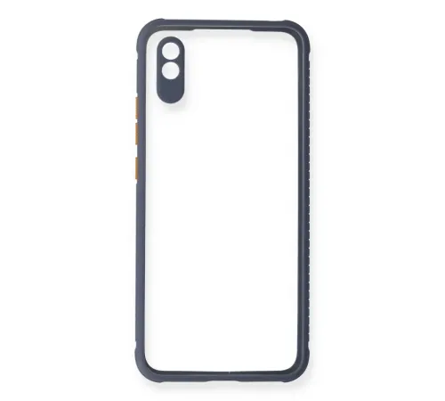 Xiaomi Redmi 9A Kılıf Miami Şeffaf Silikon - Gri