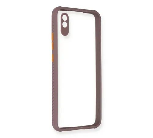 Xiaomi Redmi 9A Kılıf Miami Şeffaf Silikon - Açık Mor