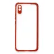 Xiaomi Redmi 9A Kılıf Miami Şeffaf Silikon - Kırmızı