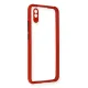 Xiaomi Redmi 9A Kılıf Miami Şeffaf Silikon - Kırmızı