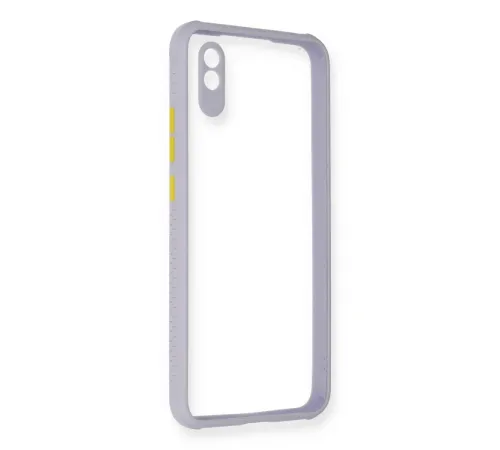 Xiaomi Redmi 9A Kılıf Miami Şeffaf Silikon - Lila
