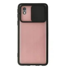 Samsung Galaxy A01 Core Kılıf Palm Buzlu Kamera Sürgülü Silikon - Siyah