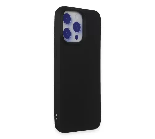Apple iPhone 15 Pro Max Kılıf Nano içi Kadife Silikon - Siyah