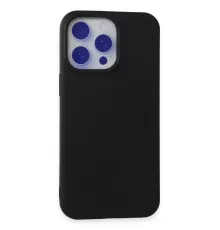 Apple iPhone 15 Pro Max Kılıf Nano içi Kadife Silikon - Siyah