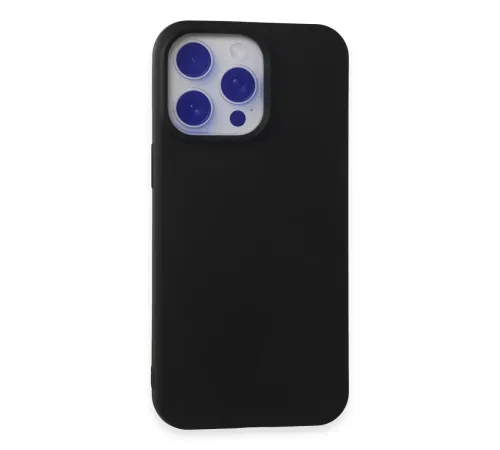 Apple iPhone 15 Pro Max Kılıf Nano içi Kadife Silikon - Siyah