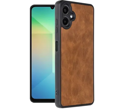 Samsung Galaxy A06 Kılıf Aras Deri Kapak - Taba