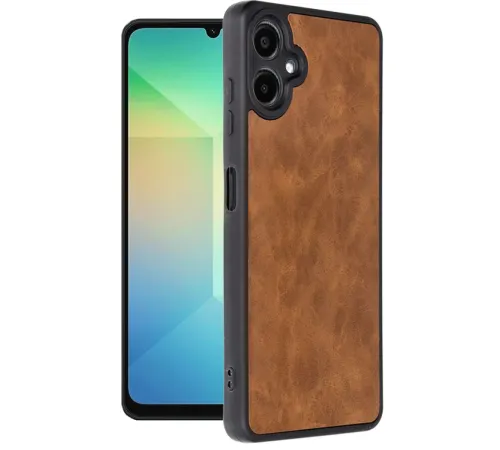 Samsung Galaxy A06 Kılıf Aras Deri Kapak - Taba