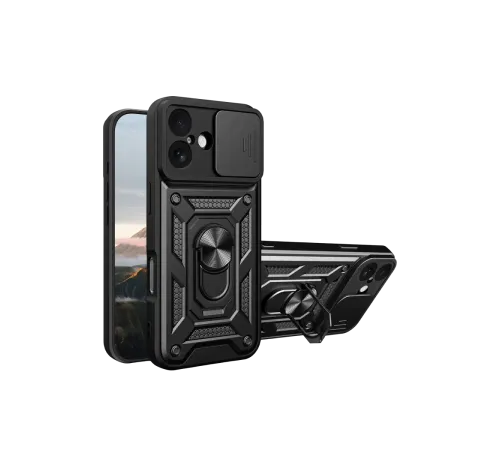 Apple iPhone 17 Pars Lens Yüzüklü Silikon - Siyah