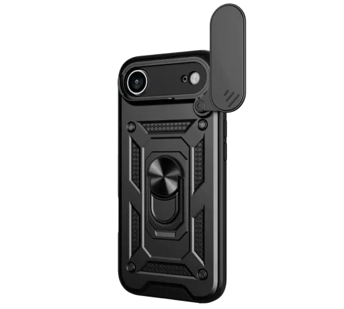 Apple iPhone 17 Air Pars Lens Yüzüklü Silikon - Siyah