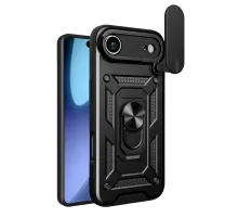 Apple iPhone 17 Air Pars Lens Yüzüklü Silikon - Siyah