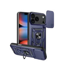 Apple iPhone 17 Pro Max Pars Lens Yüzüklü Silikon - Lacivert
