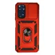 Xiaomi Redmi Note 11 Kılıf Pars Lens Yüzüklü Silikon - Kırmızı