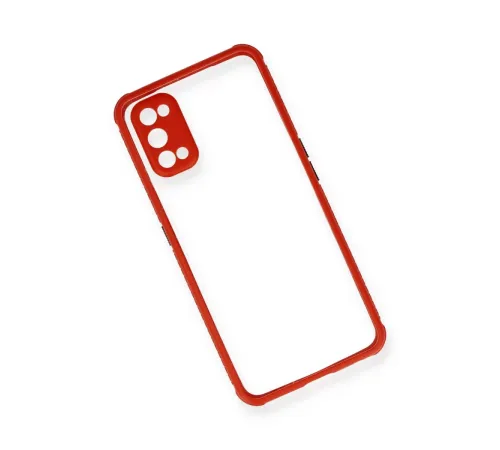 Realme 7 Pro Kılıf Miami Şeffaf Silikon - Kırmızı