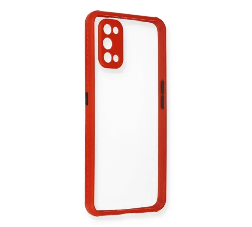 Realme 7 Pro Kılıf Miami Şeffaf Silikon - Kırmızı