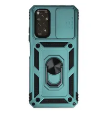 Xiaomi Redmi Note 11 Kılıf Pars Lens Yüzüklü Silikon - Yeşil
