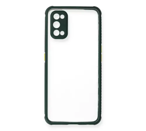 Realme 7 Pro Kılıf Miami Şeffaf Silikon - Koyu Yeşil