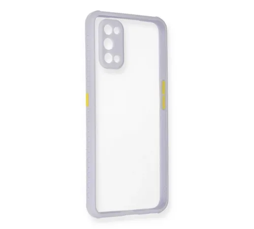 Realme 7 Pro Kılıf Miami Şeffaf Silikon - Lila