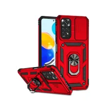 Xiaomi Redmi Note 11 Pro Kılıf Pars Lens Yüzüklü Silikon - Kırmızı