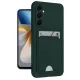 Samsung Galaxy A26 Kılıf Kelvin Kartvizitli Silikon - Koyu Yeşil