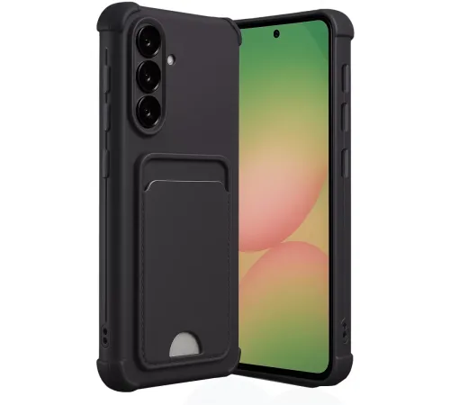 Samsung Galaxy A36 Kılıf Kelvin Kartvizitli Silikon - Siyah