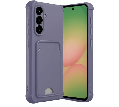 Samsung Galaxy A36 Kılıf Kelvin Kartvizitli Silikon - Lila