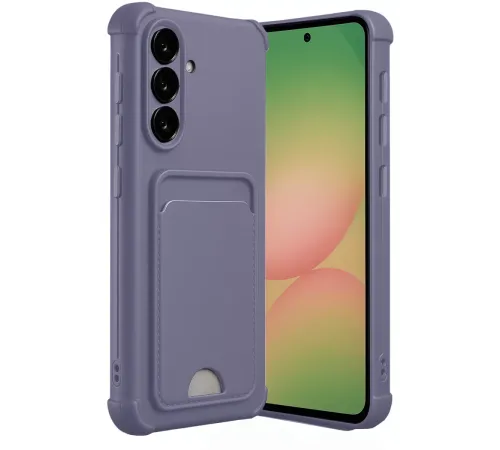 Samsung Galaxy A36 Kılıf Kelvin Kartvizitli Silikon - Lila