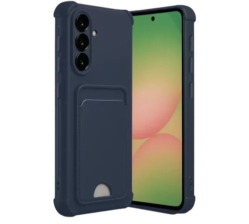 Samsung Galaxy A36 Kılıf Kelvin Kartvizitli Silikon - Lacivert