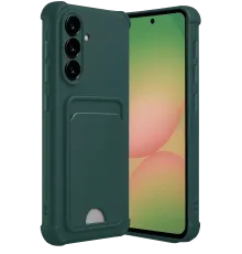 Samsung Galaxy A36 Kılıf Kelvin Kartvizitli Silikon - Koyu Yeşil