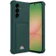 Samsung Galaxy A36 Kılıf Kelvin Kartvizitli Silikon - Koyu Yeşil