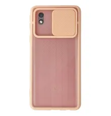 Samsung Galaxy A01 Core Kılıf Palm Buzlu Kamera Sürgülü Silikon - Pembe