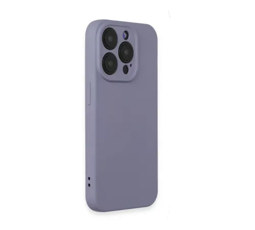 Apple iPhone 15 Pro Max Kılıf Nano içi Kadife Silikon - Lila