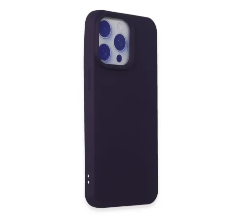 Apple iPhone 15 Pro Max Kılıf Nano içi Kadife Silikon - Mor