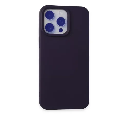Apple iPhone 15 Pro Max Kılıf Nano içi Kadife Silikon - Mor