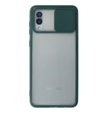 Samsung Galaxy A02 Kılıf Palm Buzlu Kamera Sürgülü Silikon - Yeşil