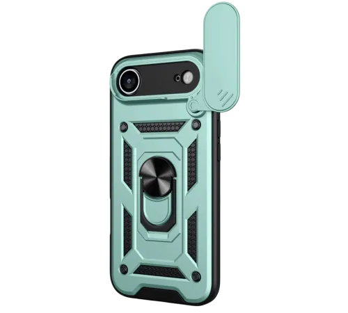 Apple iPhone 17 Air Pars Lens Yüzüklü Silikon - Yeşil