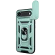 Apple iPhone 17 Air Pars Lens Yüzüklü Silikon - Yeşil
