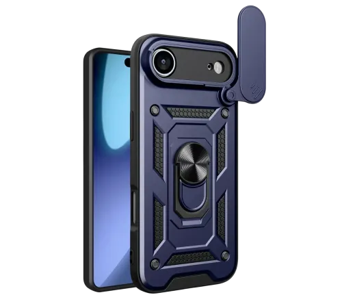 Apple iPhone 17 Air Pars Lens Yüzüklü Silikon - Lacivert