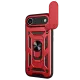 Apple iPhone 17 Air Pars Lens Yüzüklü Silikon - Kırmızı
