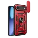 Apple iPhone 17 Air Pars Lens Yüzüklü Silikon - Kırmızı