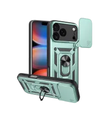Apple iPhone 17 Pro Pars Lens Yüzüklü Silikon - Yeşil
