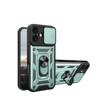 Apple iPhone 17 Pars Lens Yüzüklü Silikon - Yeşil