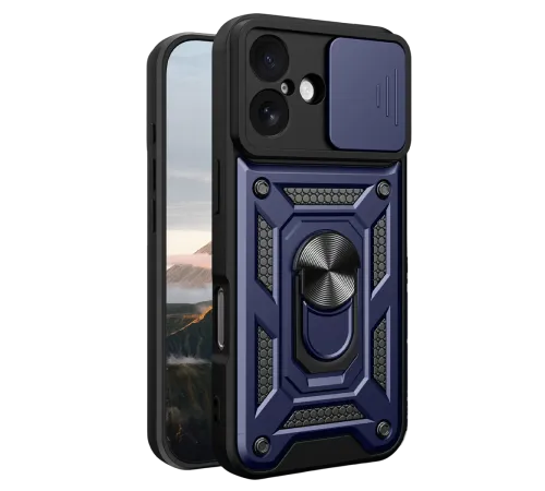 Apple iPhone 17 Pars Lens Yüzüklü Silikon - Lacivert