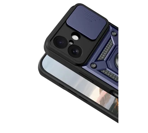 Apple iPhone 17 Pars Lens Yüzüklü Silikon - Lacivert