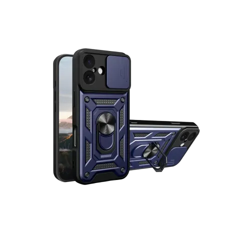 Apple iPhone 17 Pars Lens Yüzüklü Silikon - Lacivert
