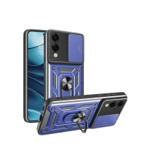 Samsung Galaxy S25 Edge Pars Lens Yüzüklü Silikon - Lacivert