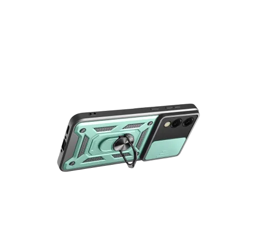 Samsung Galaxy S25 Edge Pars Lens Yüzüklü Silikon - Yeşil