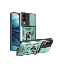 Samsung Galaxy S25 Edge Pars Lens Yüzüklü Silikon - Yeşil