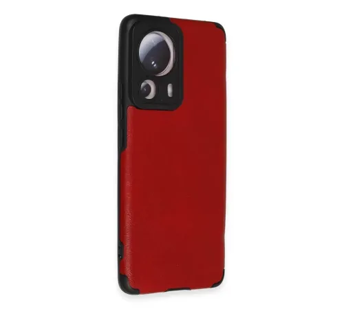 Xiaomi Mi 13 Lite Kılıf Loop Deri Silikon - Kırmızı