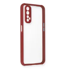 Realme 7 Kılıf Miami Şeffaf Silikon - Fuşya